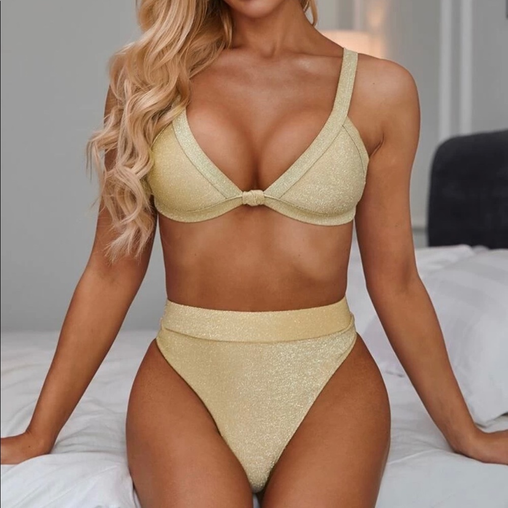 SOLD!!! Gold Glitter Bikini